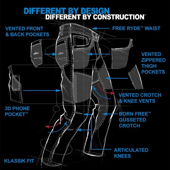 Kuhl Konfidant Air Pants Mens 38X32 Performance Stretch Vented Quick Dry Outdoor - Picture 3 of 15